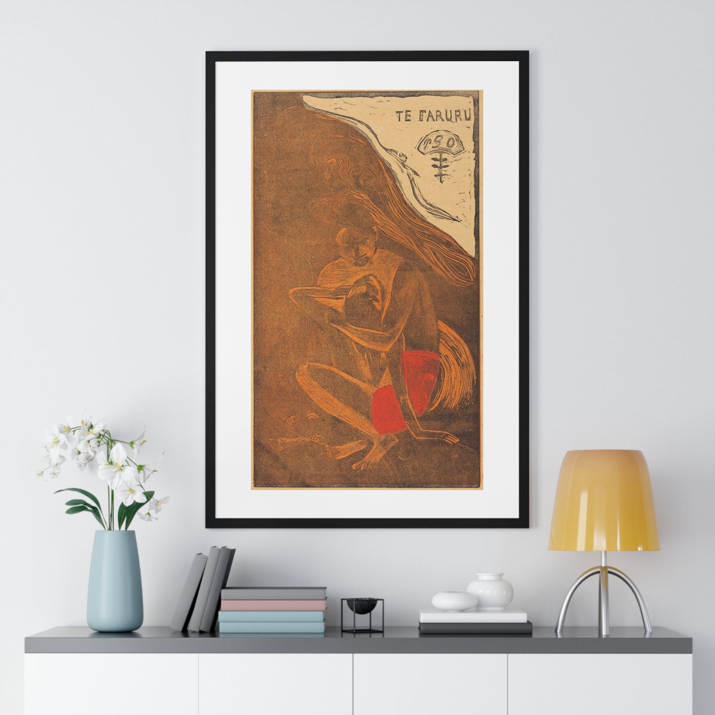 Te Faruru 'They are Making Love Here' (1894-1895) by Paul Gauguin and Louis Roy, from the Original, Framed Art Print