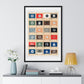 Japanese Clan Flags Illustration (1884) from the Original, Framed Print