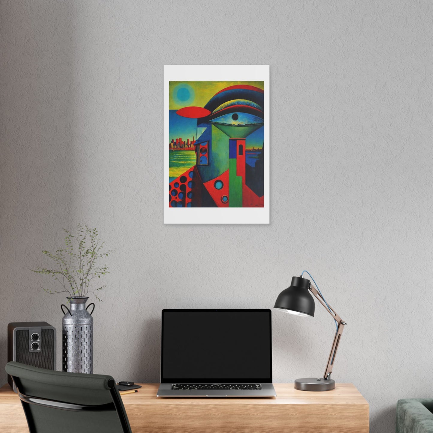 Eye on the Horizon, Picasso Art Style 'Designed by AI' Canvas Art Print
