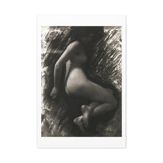 Nude Photography 'Académie' (1902) by René Le Bègue, from the Original, Art Print on Canvas