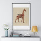 Carousel Giraffe (circa 1939) Illustration by Henry Tomaszewski, from the Original, Framed Print