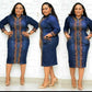 African Print Midi Dress, Plus Sizes