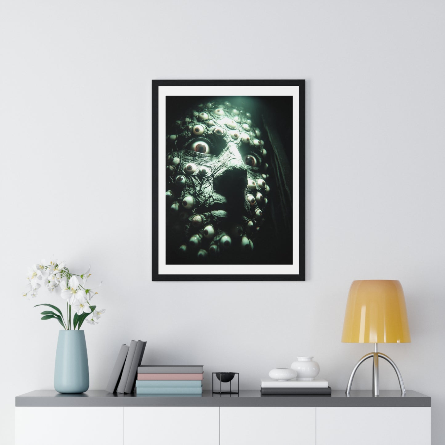 Reality is in the Eye of the Beholder, Photorealistic Art 'Designed by AI' Framed Print