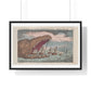Lose their Compass, their Ship Slips Between the Teeth of a Fish Unknown in this Part of the World (1809) from the Original, Framed Print