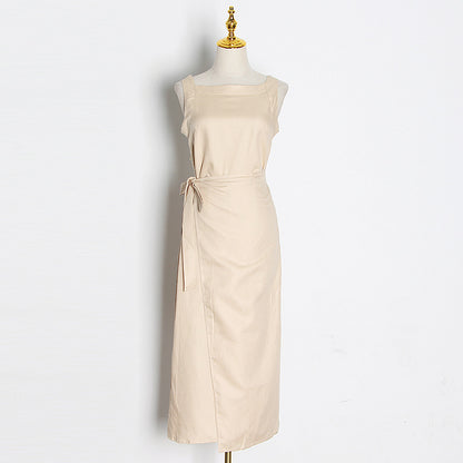Vireous Everyday Elegant Sexy Condole Belt Dress