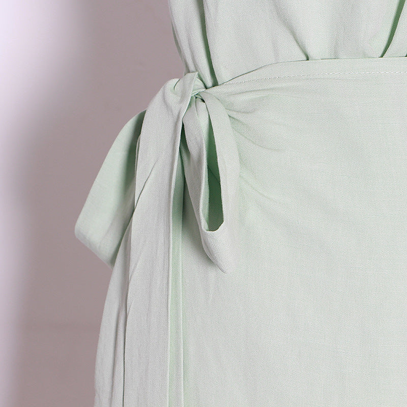 Vireous Everyday Elegant Sexy Condole Belt Dress