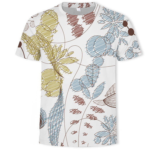 Organic Leaf Art Sketch T-Shirt, Multi Designs