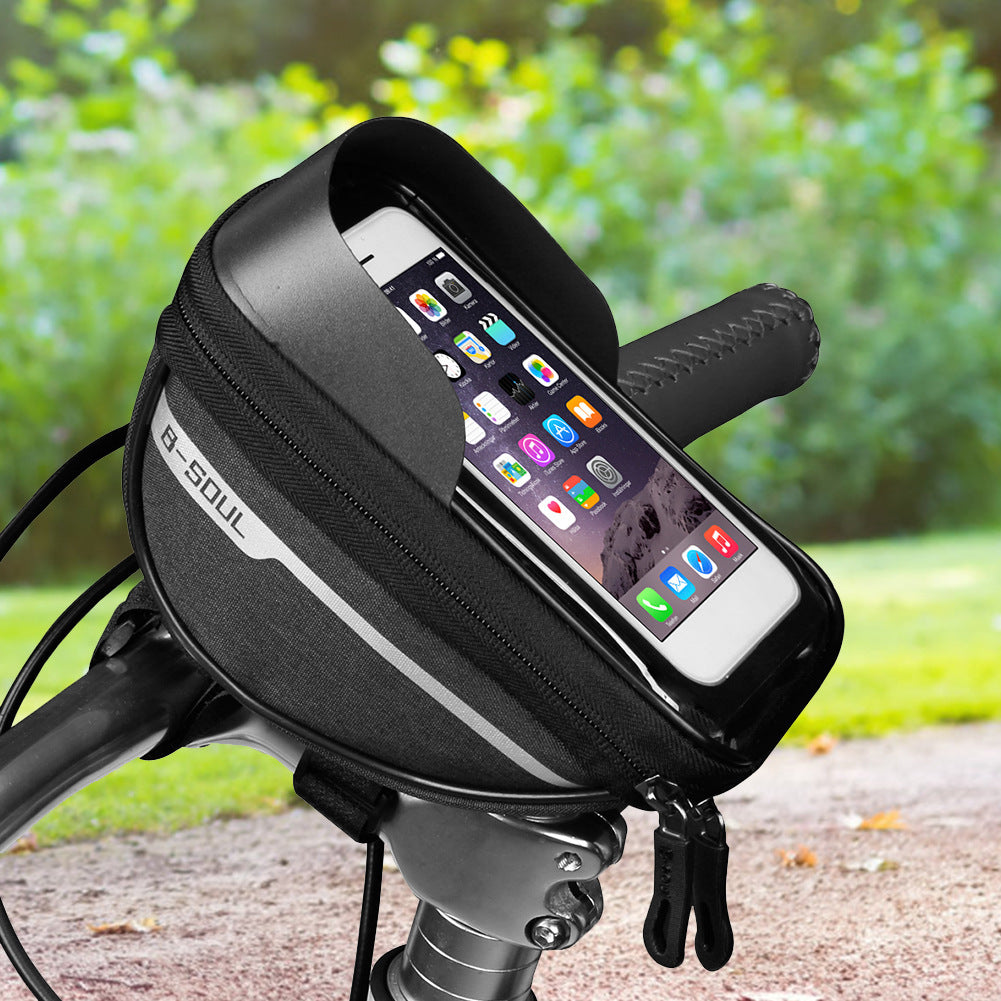 B-SOUL Bike Bag, Bicycle Smart Phone Holder, Mobile Phone Front Pocket –