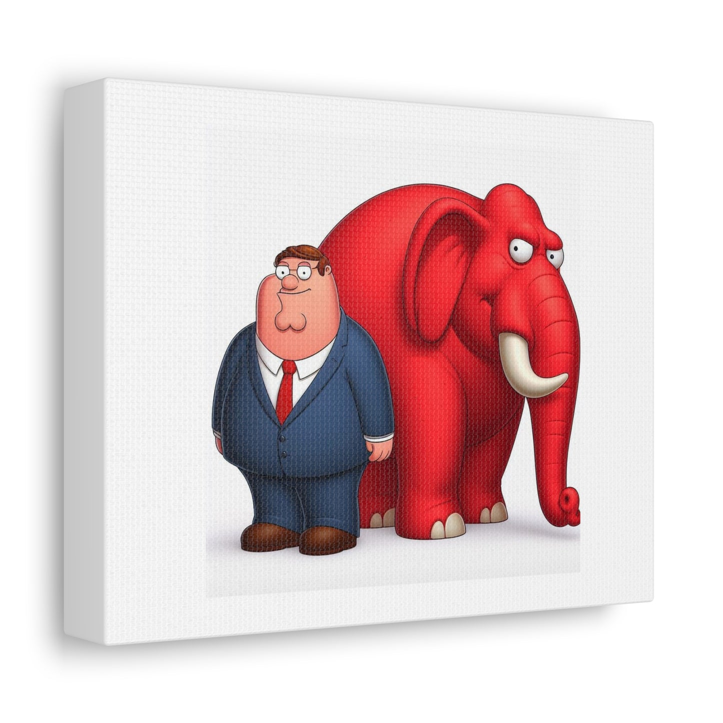 Vote Peter Griffin for President 'Designed by AI' Art Print on Canvas