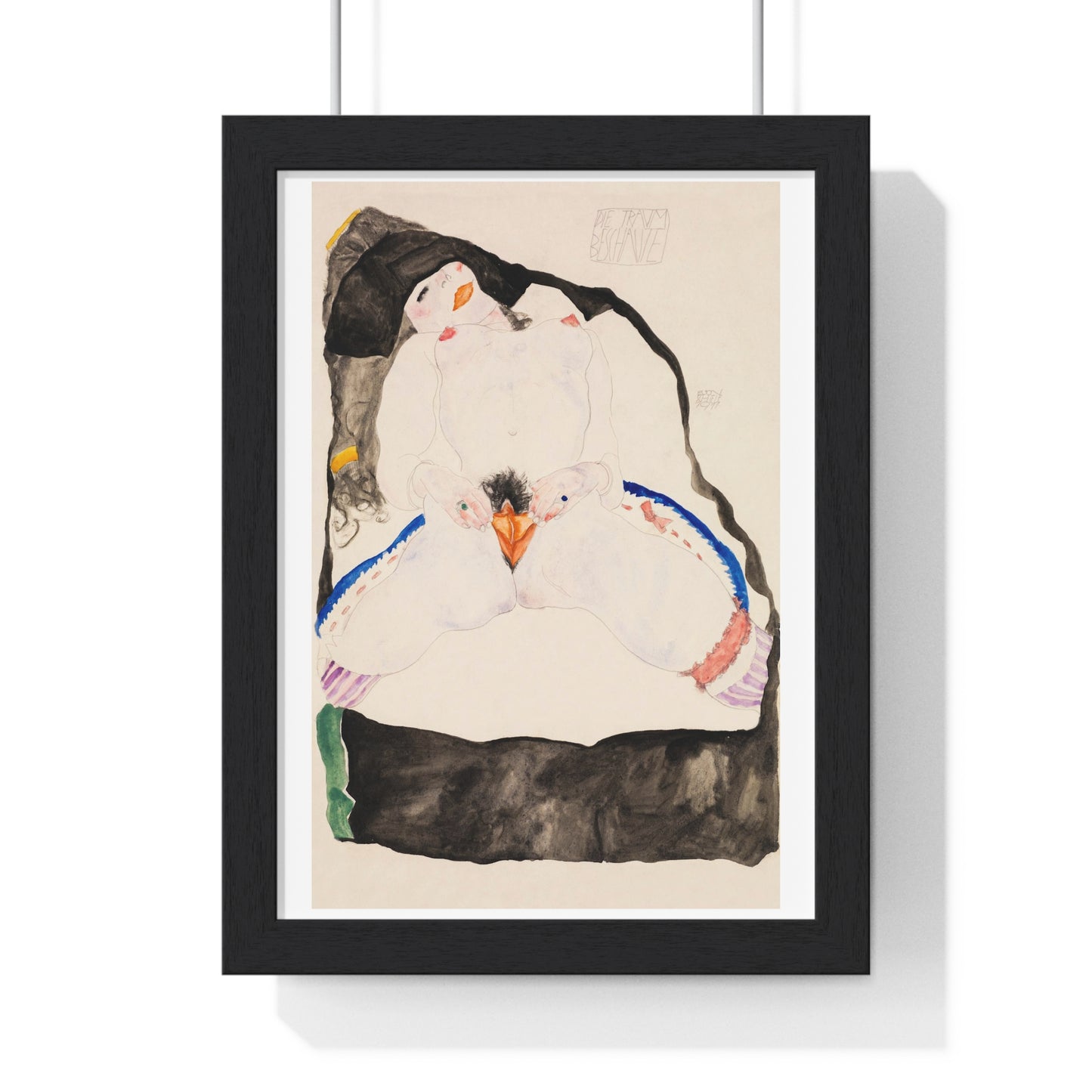 Observed in a Dream (1911) by Egon Schiele, from the Original, Framed Art Print