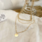 Women's Multilayer Necklace, Fashion Disc Pendant Chain