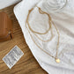 Women's Multilayer Necklace, Fashion Disc Pendant Chain
