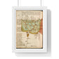 Antique Map of Lower Egypt (circa 1607) from the Original Sir Walter Raleigh Manuscript, Framed Print