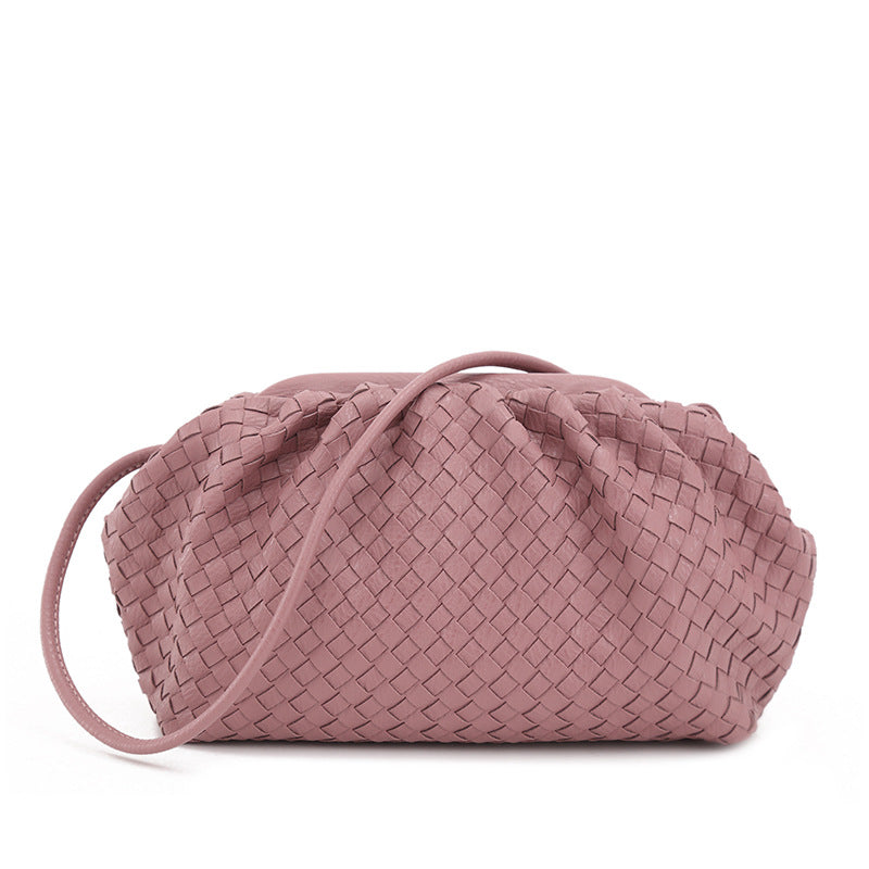 Fashion Messenger One-Shoulder Handbag Woven Design Clutch