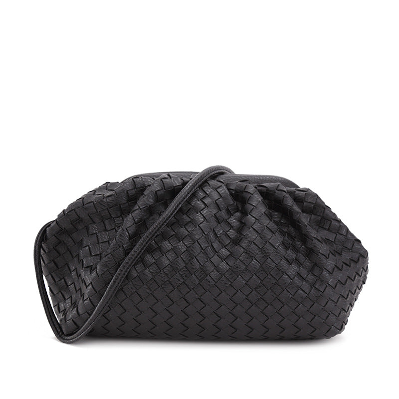 Fashion Messenger One-Shoulder Handbag Woven Design Clutch