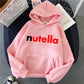 Nutella Fan Club Printed Hoodie, Multi Designs