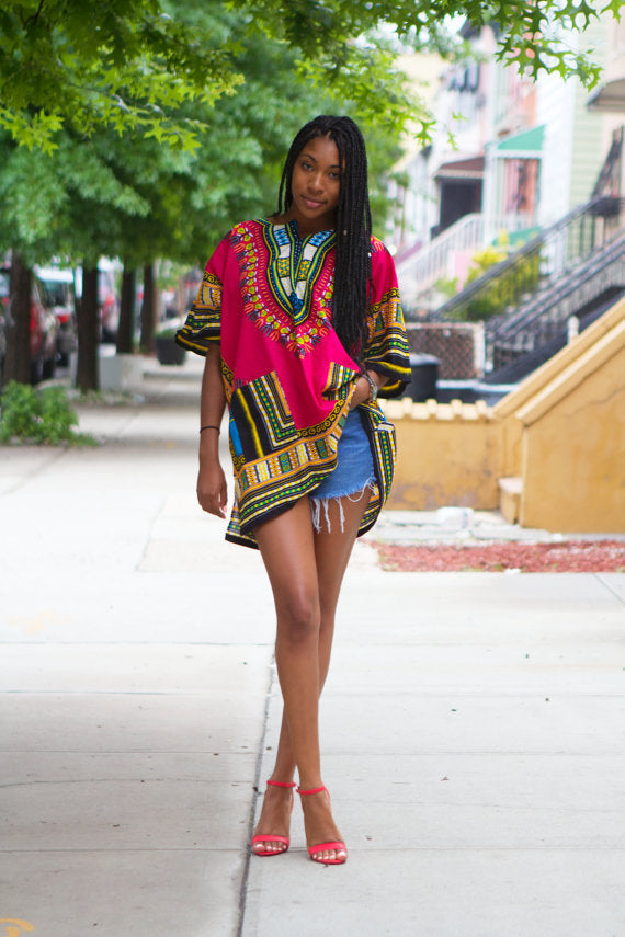 African National Costume, Special Occasion Short Kaftan Dress –