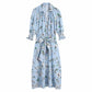 Vireous New Season Vintage-Style Printed Shirt Dress