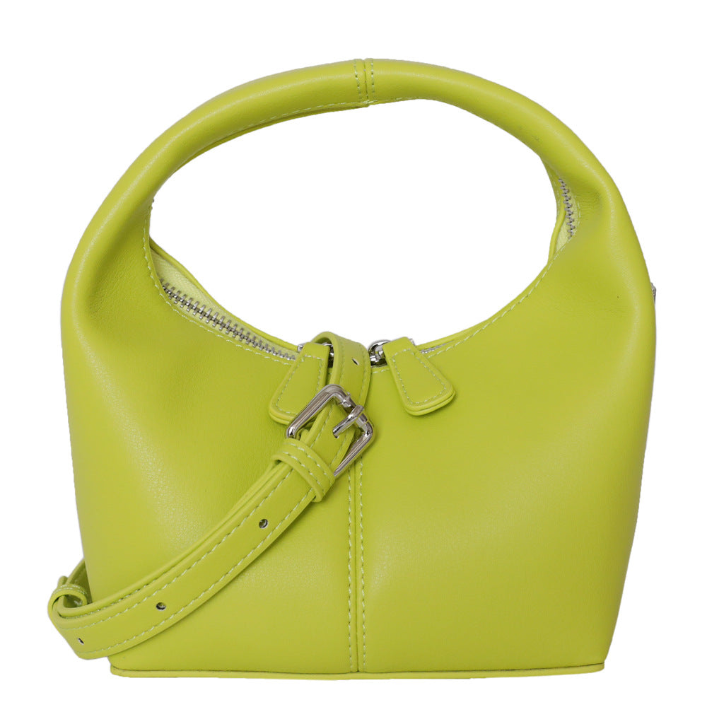 'Under The Bag' Leather Dumpling-Shape Bag, Fashion Messenger Bag