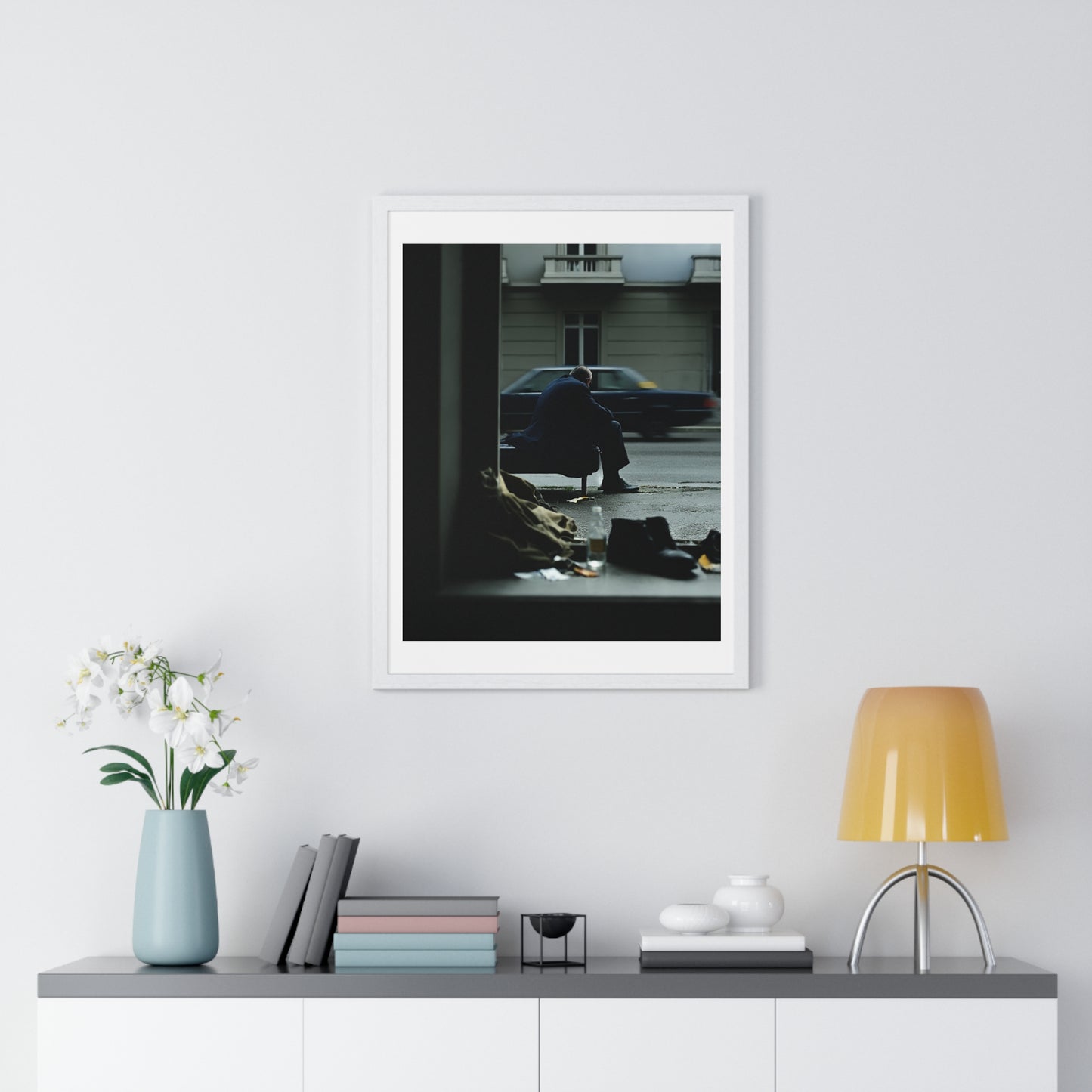 Raw Art Street Scene III 'Designed by AI' Framed Art Print