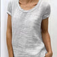 Vireous Women's T Shirt Cotton Double Layer Crepe Fashion Top