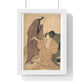 Japanese Vintage Art: Parting of Lovers, the Courtesan and her Lover (circa 1800) by Utamaro Kitagawa, Framed Art Print