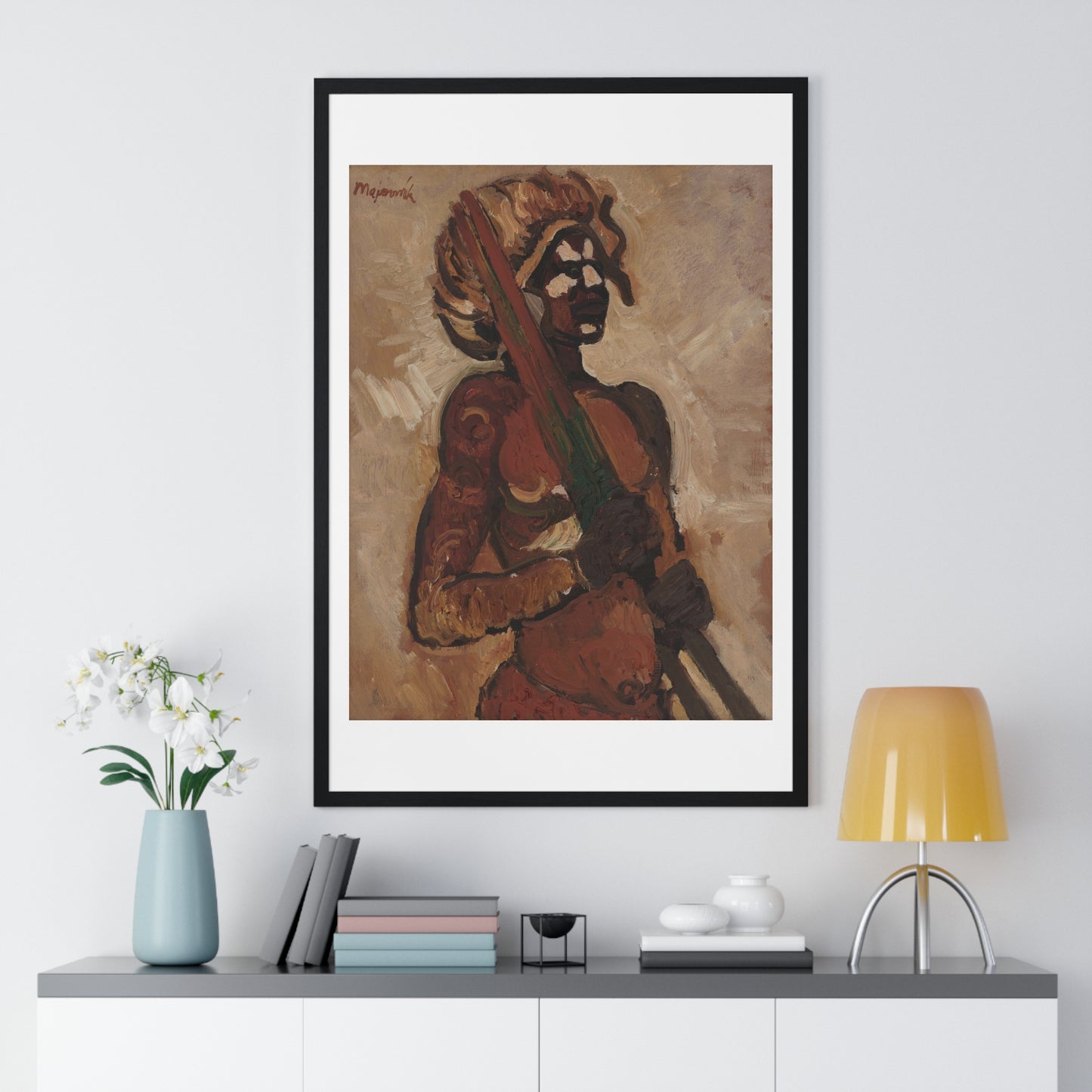 Black Warrior (1940) by Cyprián Majerník, from the Original, Framed Art Print