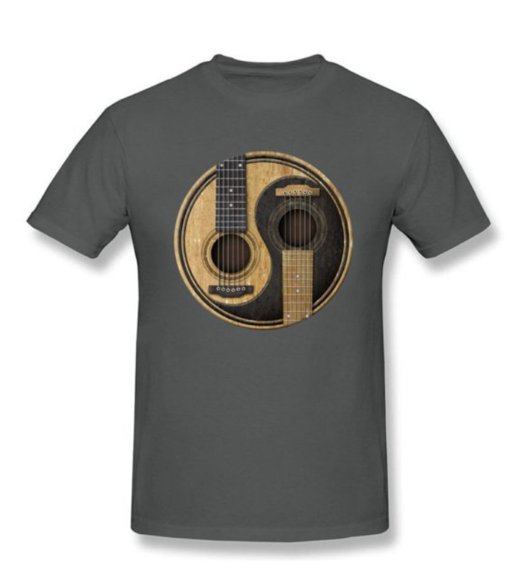 Guitar Yin and Yang Design Men's T-Shirt