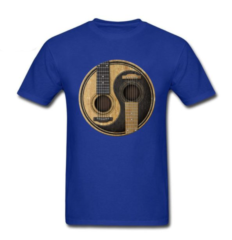 Guitar Yin and Yang Design Men's T-Shirt