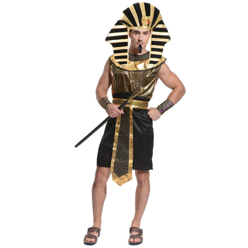 Egyptian Pharaoh and Cleopatra Outfits, Costume Party Adult Cosplay Fancy Dress
