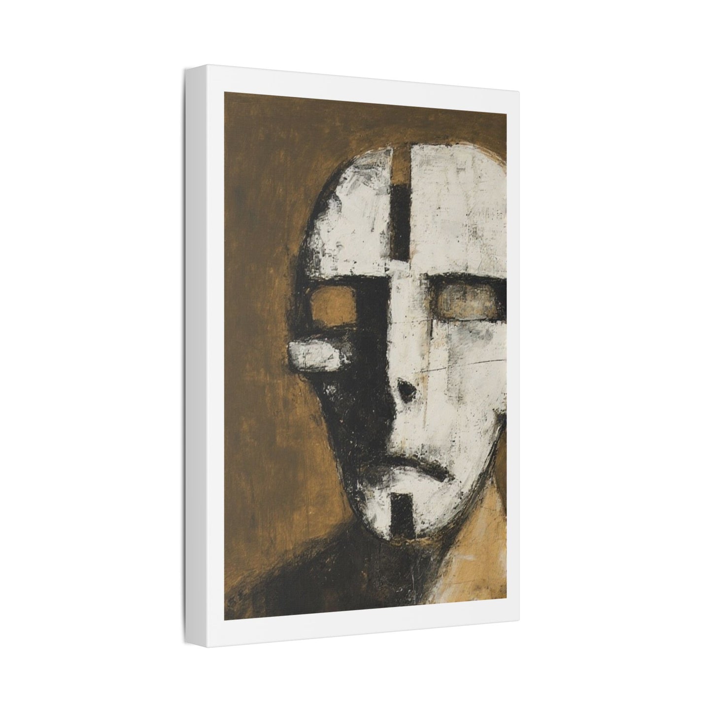 Brutalist Portrait Art II 'Designed by AI' Canvas Art Print