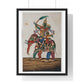 19th Century Indian Art, Hindu God of Love, Shooting Arrows with his Bow while Sitting on a Elephant Composed of Women, Framed Print