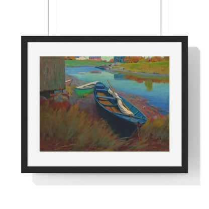 Boats at Rest (circa 1895) by Arthur Wesley Dow, from the Original, Framed Print