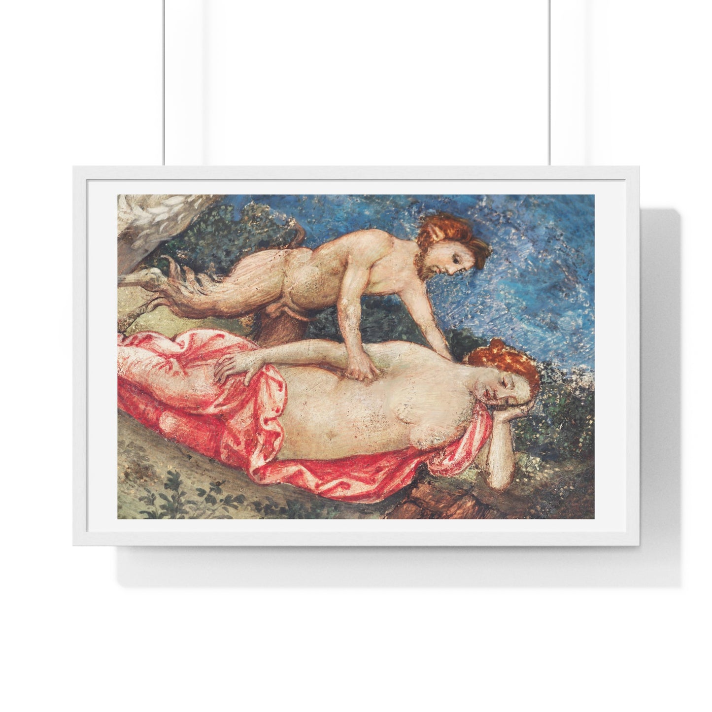 Nude Renaissance Art 'Jupiter and Antiope' (1509) by Bernardino Pinturicchio, from the Original, Framed Art Print