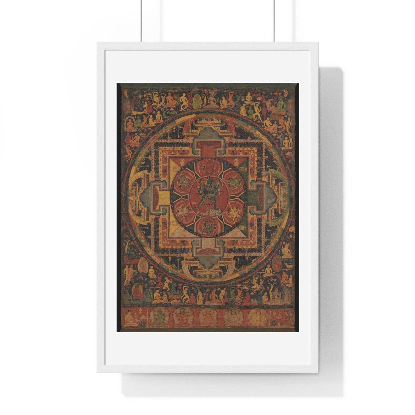 Chakrasamvara Mandala, Ritual Diagramme from Nepal (circa 1100), from the Original, Framed Art Print