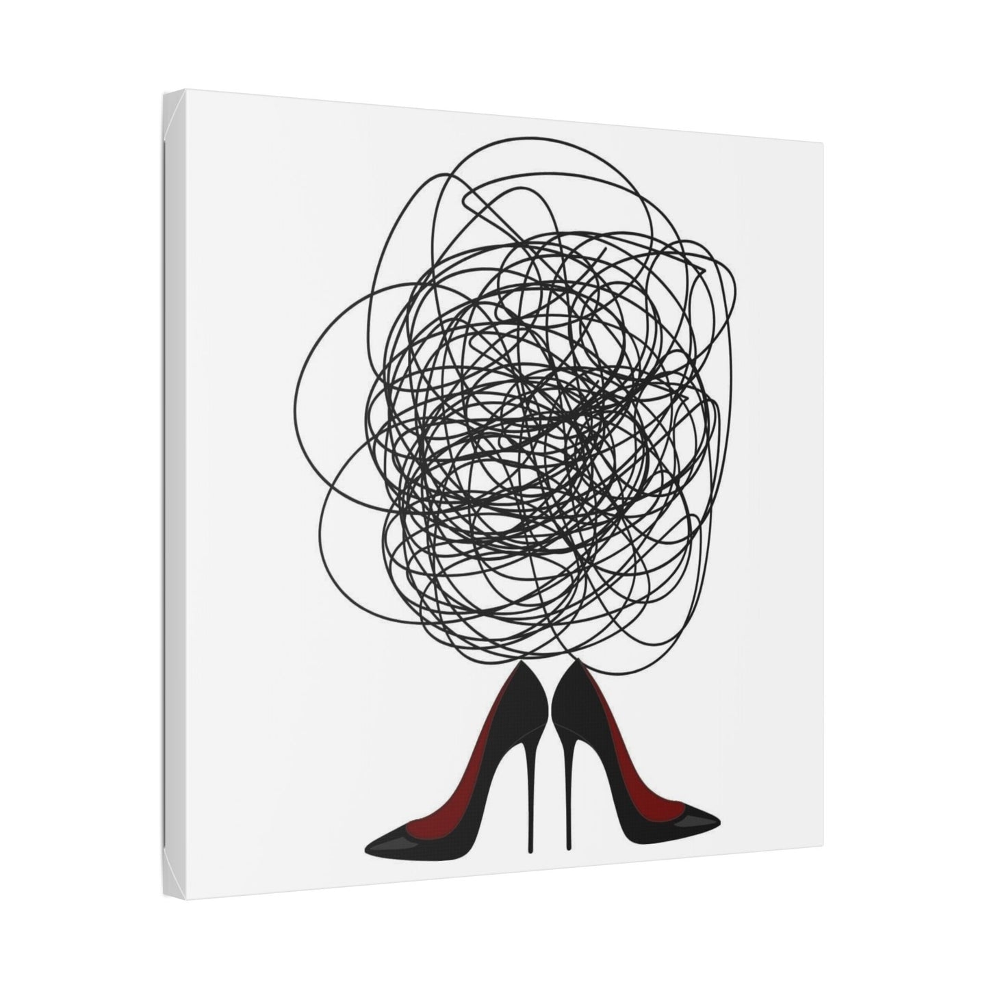 Fashion Stilettos Cartoon Art 'Designed by AI' Canvas Art Print