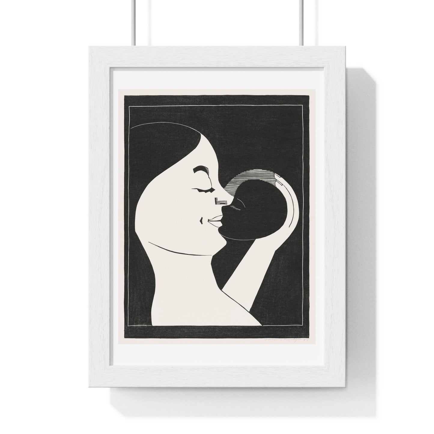 Mother and Child 'Moeder en Kind' (1929) by Samuel Jessurun de Mesquita, from the Original, Framed Print