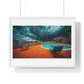 Dystopian Pool Scene Photorealistic Art Style 'Designed by AI' Framed Print