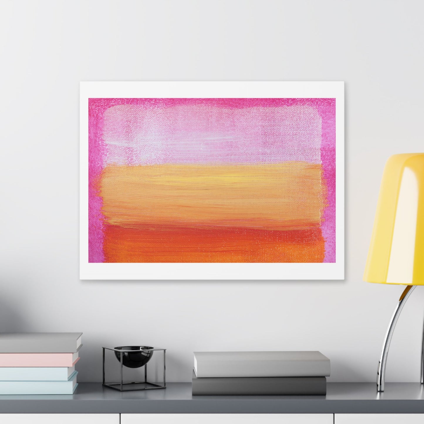 Pink Abstract Palette Knife Painting, Canvas Art Print