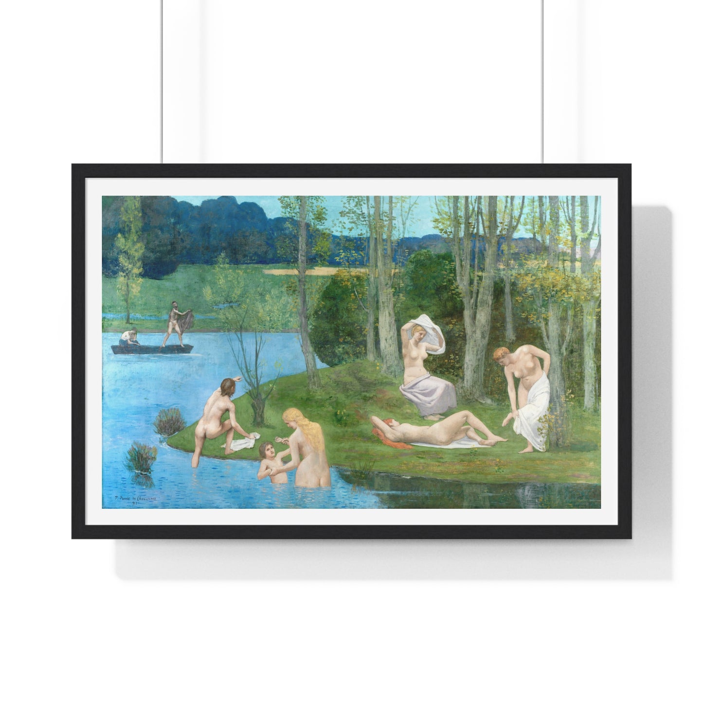 Summer (1891) by Pierre Puvis de Chavannes, from the Original, Framed Art Print
