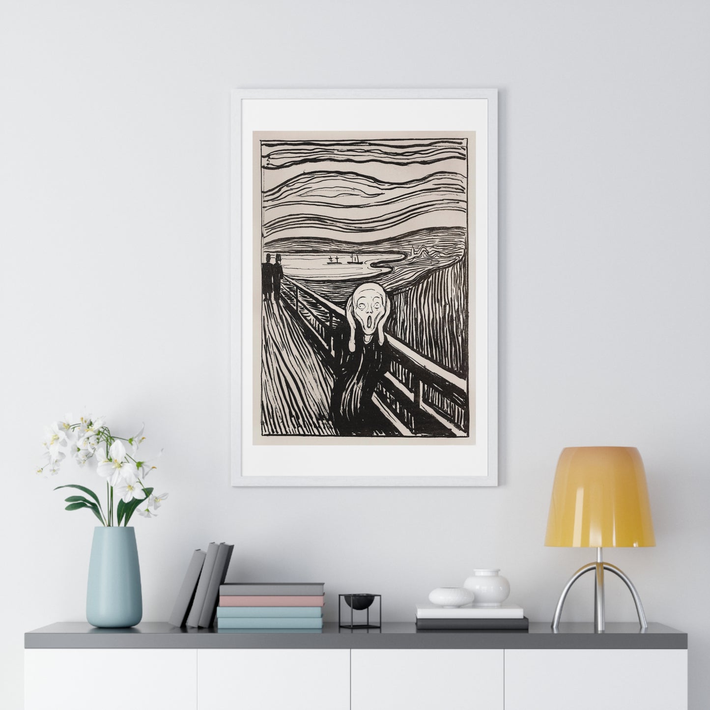 The Scream (1895) by Edvard Munch, from the Original, Framed Art Print