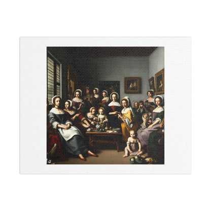 Las Meninas by Diego Velázquez (1656) Recreated for the 21st Century 'Designed by AI' Art Print on Canvas