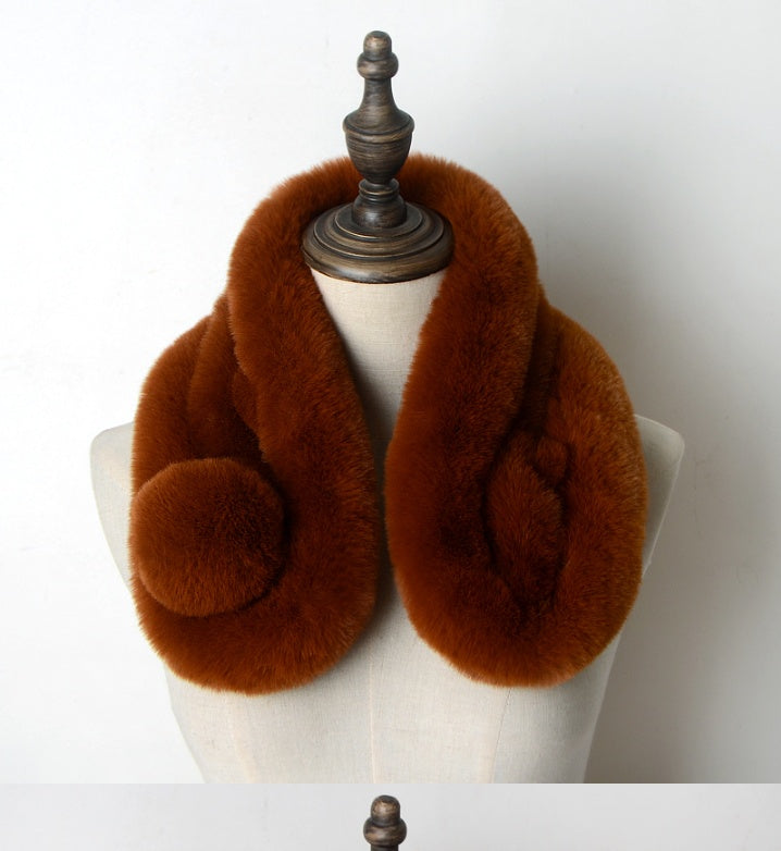 Faux Fur Warm Scarf, Multi Colours