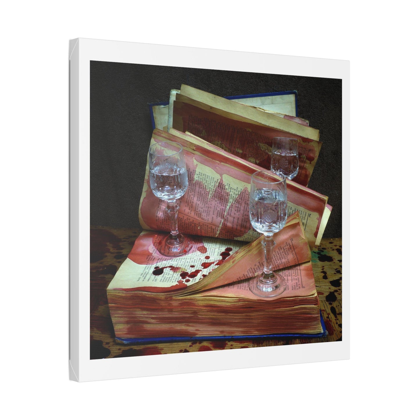 Night in the Library 'Designed by AI' Canvas Art Print