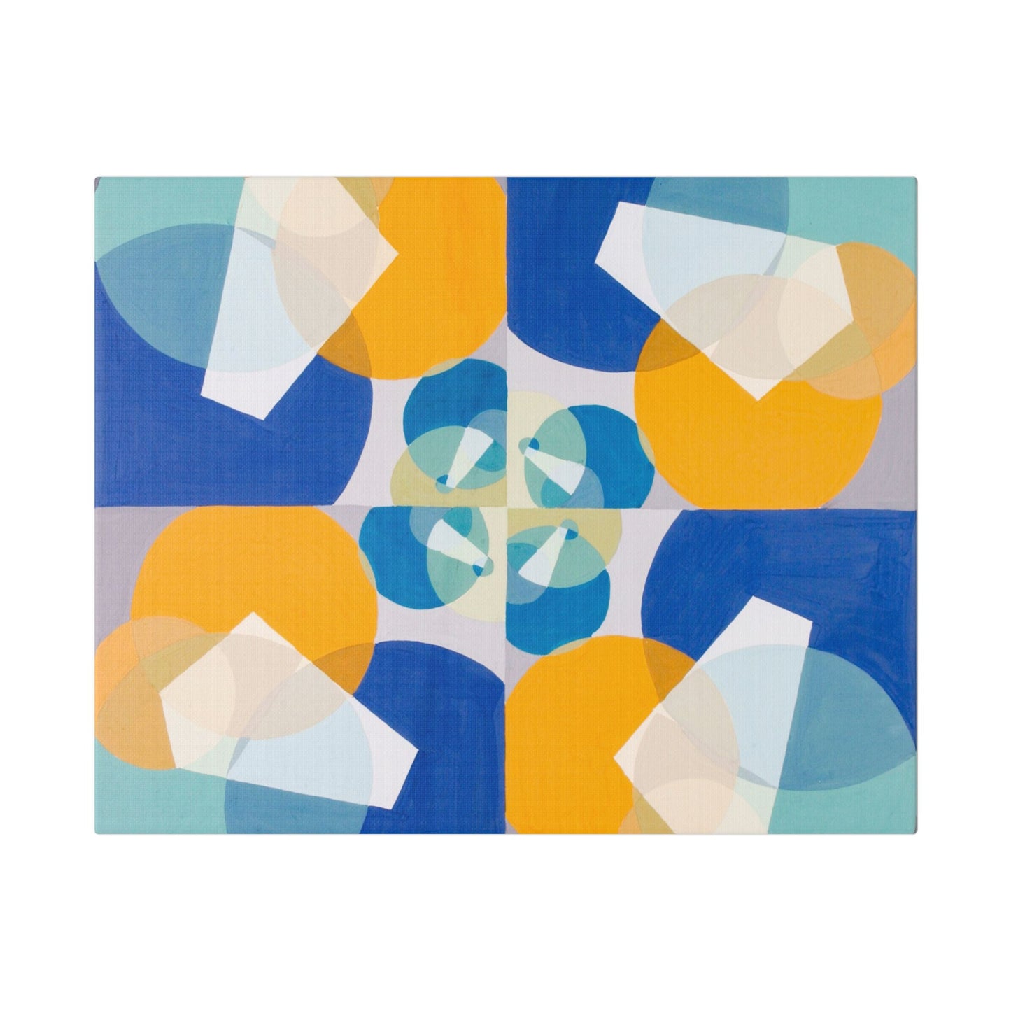 Green Squares, from the Mathematical Basis of the Arts (circa 1934) by Joseph Schillinger, Canvas Art Print