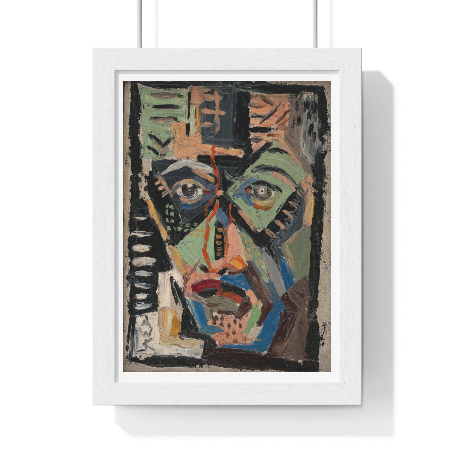 Man's Face by Arnold Peter Weisz Kubínčan (1927) from the Original, Framed Art Print