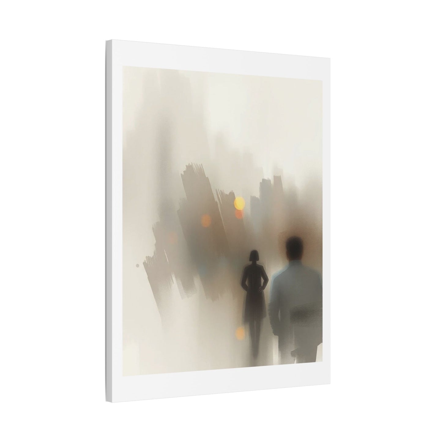 Faded Pastel Abstract Decor Art V 'Designed by AI' Print on Canvas