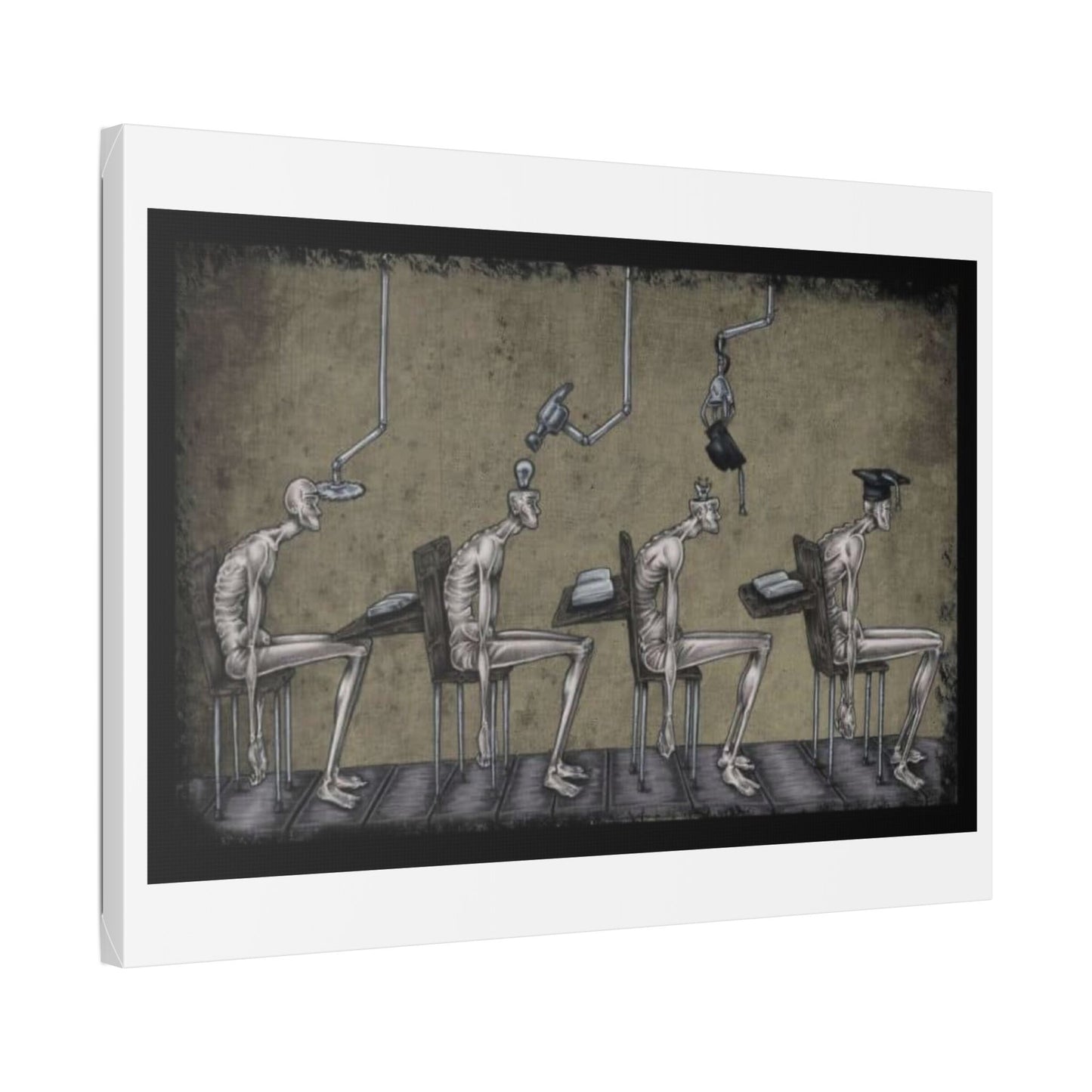Mediocre Souls of Academia, Cartoon Art, Canvas Art Print