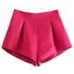 Vireous Vintage High-Waist Women's Satin Shorts