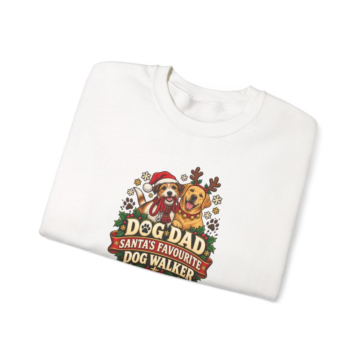 Dog Dad "Santa’s Favourite Dog Walker" Christmas Sweatshirt